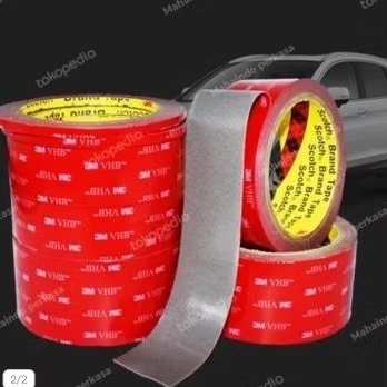 

Double Tape 3M VHB - perekat otomatis - lem double tape bolak balik 3M-12mm x 4,5mtr