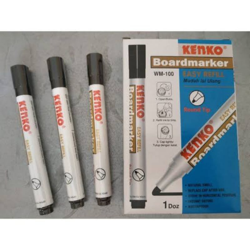 

Spidol Boardmarker KENKO / Spidol Warna Hitam / Spidol Boardmarker
