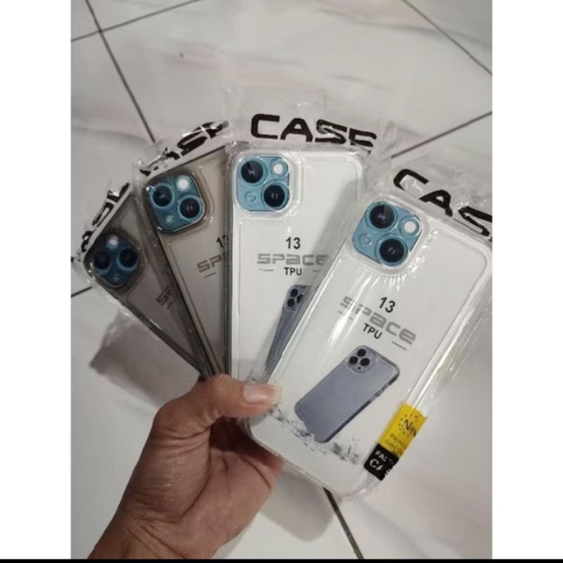 slikon clear black IPHONE 13 case bening HITAM transparan pelindung camera