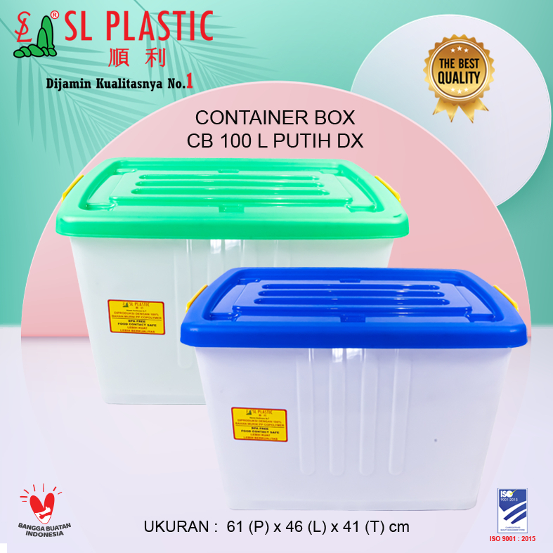 Box Storage / Container Kontainer Box CB- 100 Liter PUTIH SL Plastic