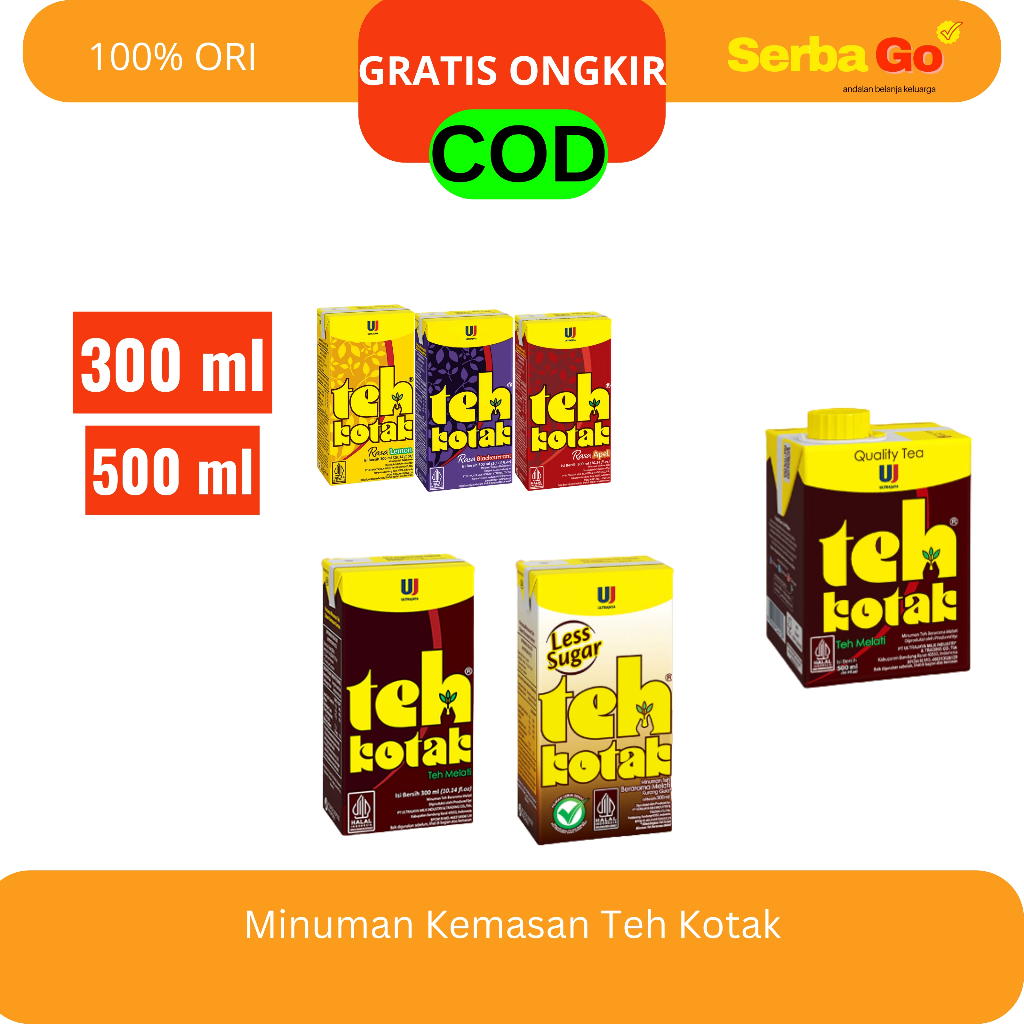

Teh Kotak Ultra Jaya All Variant 200ml, 300ml, dan 500ml