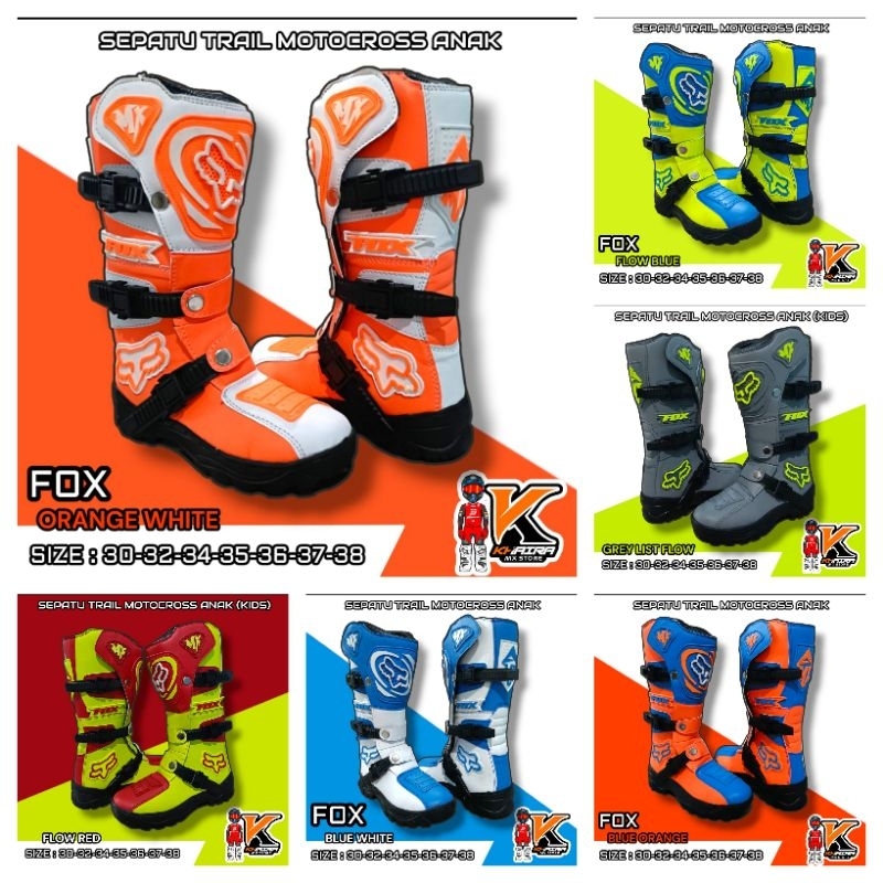 Sepatu Cross Anak/boots safety kids mini motocross
