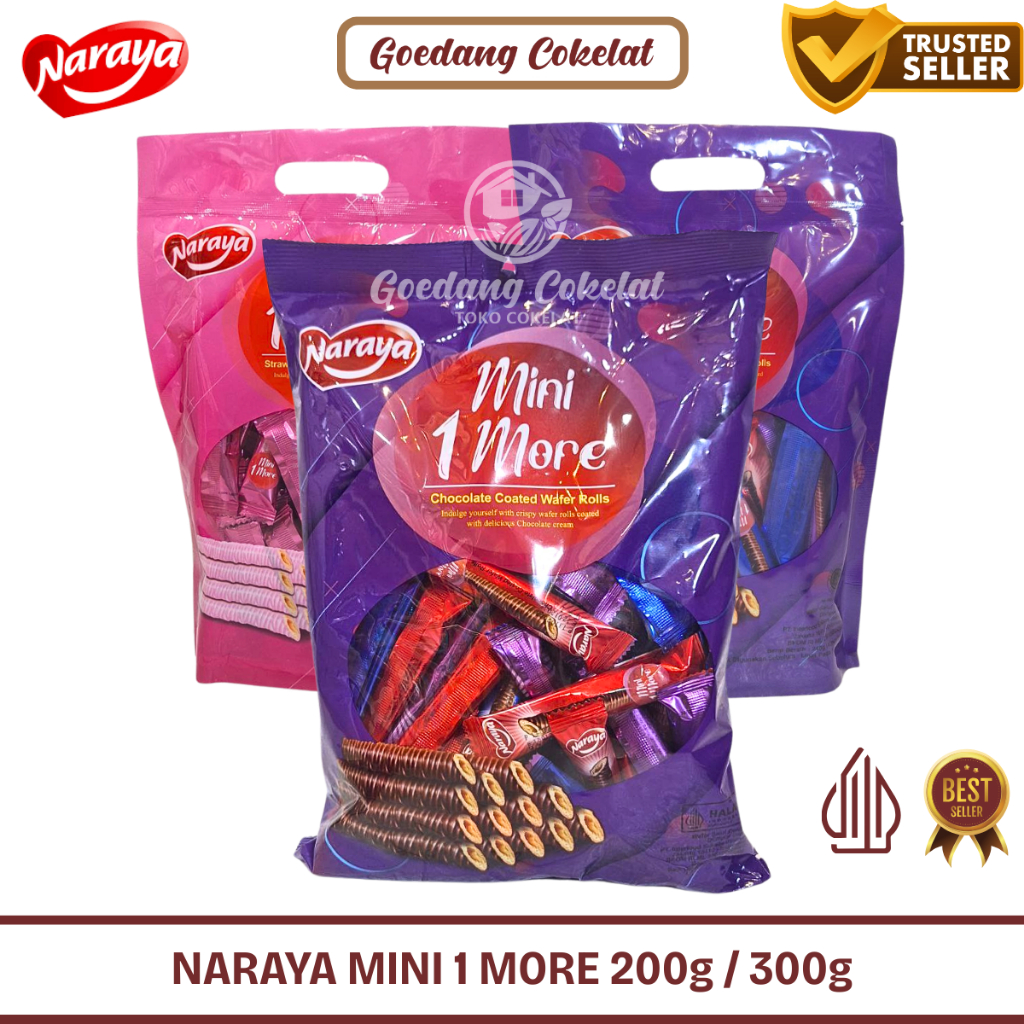

Naraya Mini 1 More Chocolate Strawberry Coklat Wafer Roll Rolls 200g 240g 300g