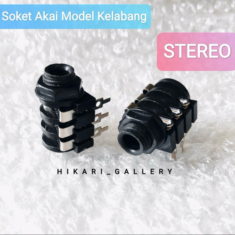 1 Buah Soket Akai STEREO Model Kelabang / Soket Akai Kelabang STEREO / Soket Akai Ulat Bulu ST Bagus