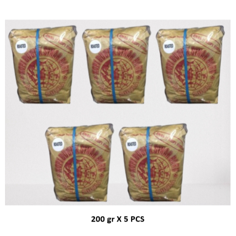

Biji Kopi Roasted Sinar Baru Cap Bola Dunia Lampung 200 gram X 5 PCS