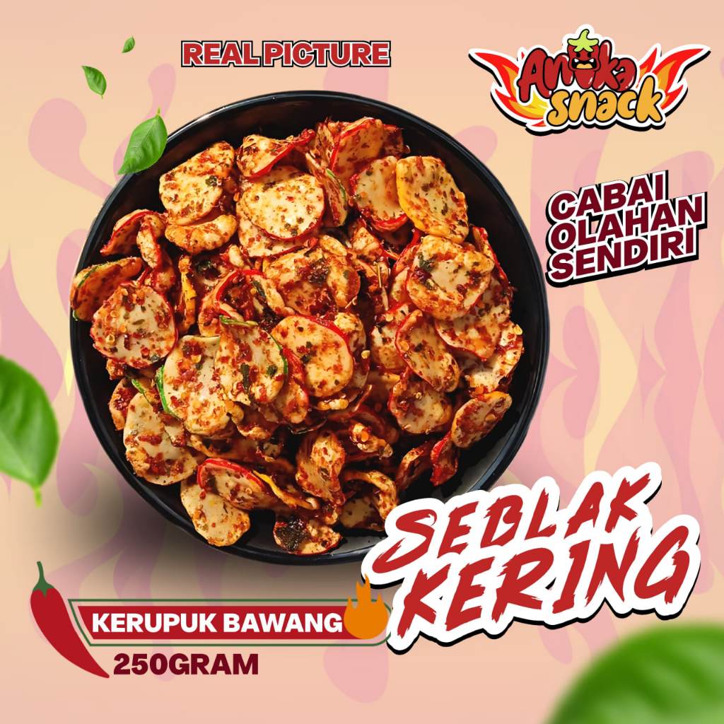 

cemilan pedas seblak kering bawang 250GRAM Kerupuk Seblak Kering bawang / Kerupuk bawang Gurih 250GR cemilan murah gratia ongkir cemilan pedas kerupuk viral