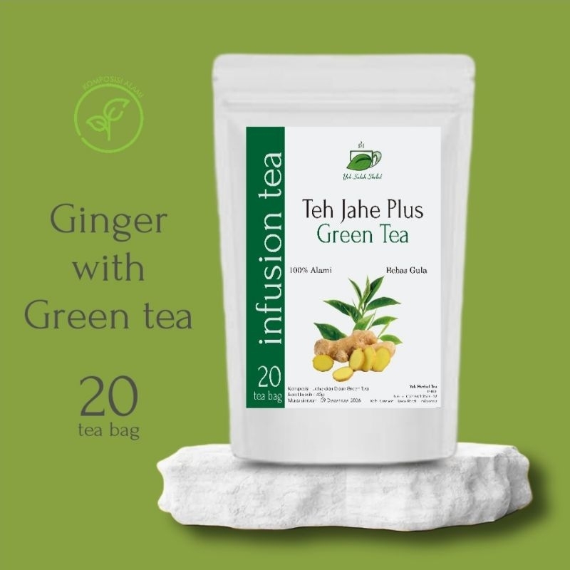 

TEH JAHE + GREEN TEA / GINGER with GREEN TEA (20 tea bag)