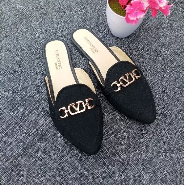 sepatu wanita sandal sepatu flat selop wanita mules
