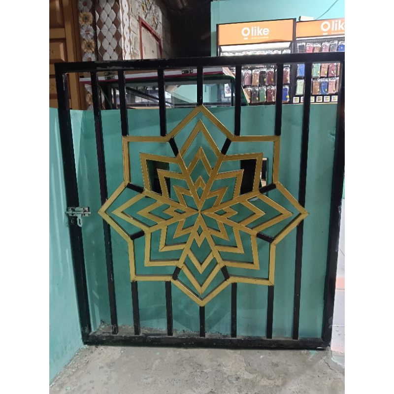 pagar besi holo kaligrafi Allah