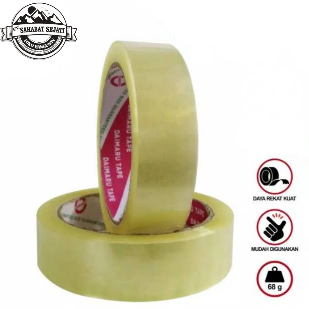

Isolasi Bening 24mm x 72 yard/ isolasi 1” Daimaru