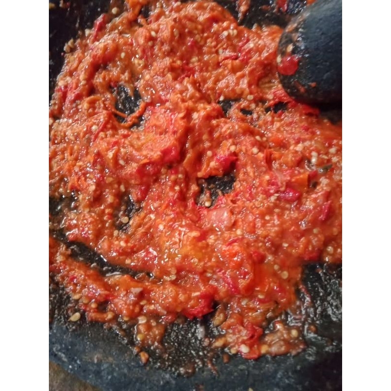 

Sambel Terasi Mentari kemasan pouch dan botol bukan sambel Azalea sambel tomat sambel enak promo sambel