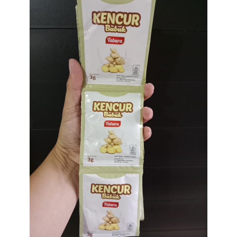 

Kencur Bubuk Tabura Kemasan 1 Renceng isi 12 Sachet