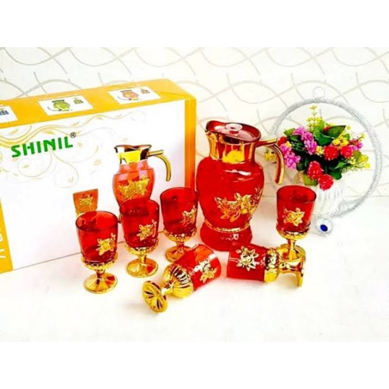 SHINIL ESKAN SET TEKO+GELAS 7in1
