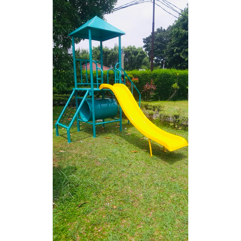 rumah perosotan mainan anak sekolah paud mainan outdoor free ongkir jakarta