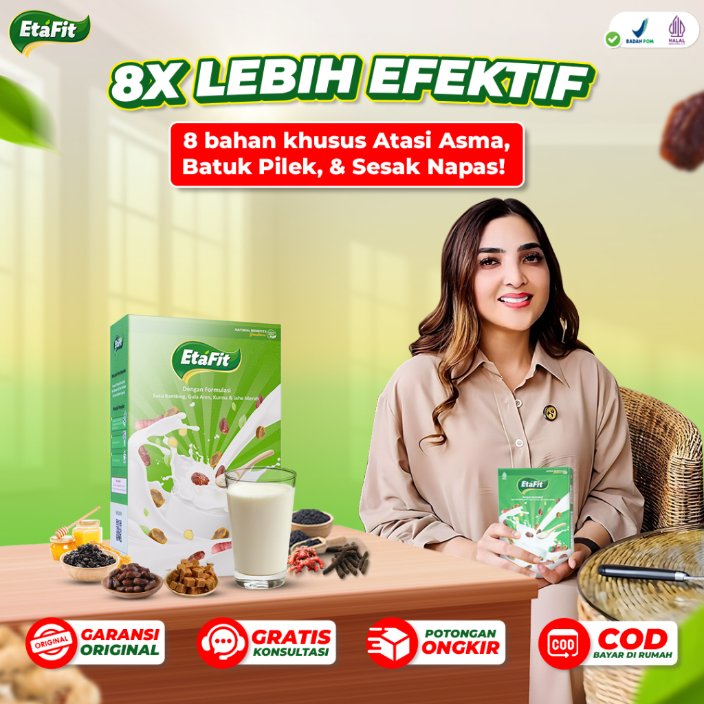 

ETAFIT - Solusi Batuk Asma dan Sesak Nafas - Susu Kambing Etawa Murni Original 100% Asli Herbal