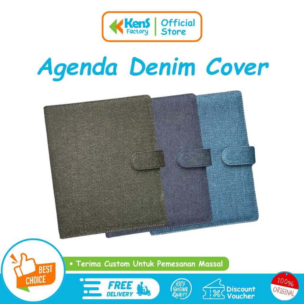 

BINDER DENIM PREMIUM BAHAN DENIM Ukuran A5 20 ring