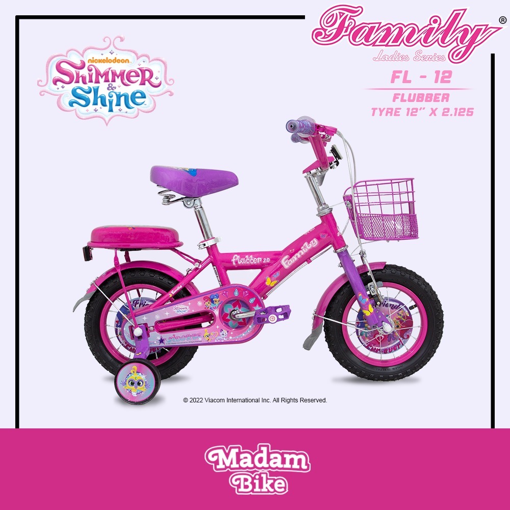 Sepeda Anak Perempuan Family 12 Inch Roda Bantu Flubber FL-12