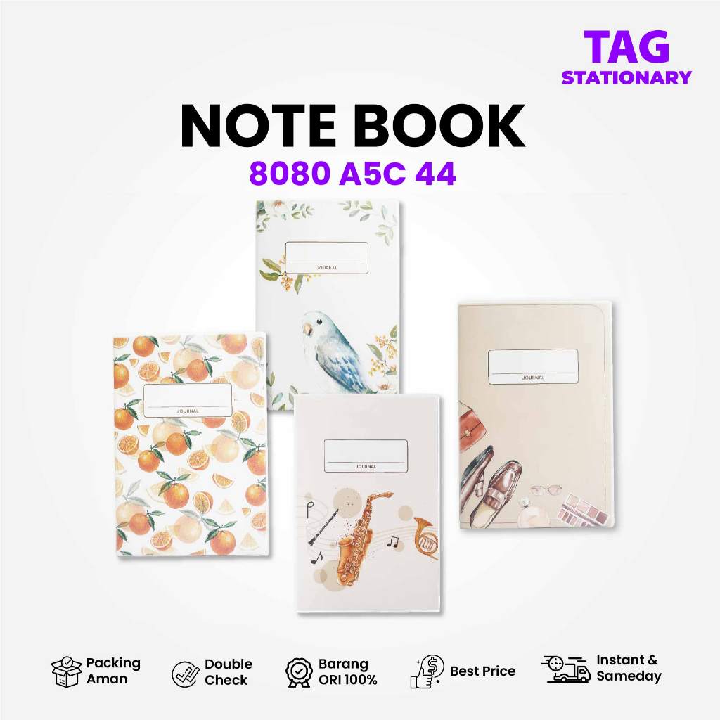 

GREEBEL Buku Tulis/ Note Book 8080 A5C 44 / Buku Tulis Lucu Timur Agung Grosir