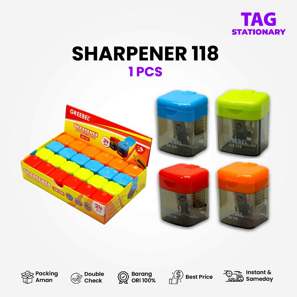 

Rautan Pensil Serutan Sharpener 118 (PCS) Greebel / Rautan Pensil Timur Agung