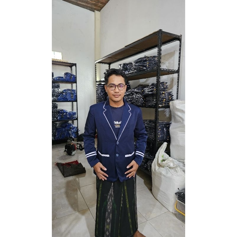 [Stok Ready] JAS SEKOLAH JAS OSIS JAS ALMAMATER BIRU LIS PUTIH.