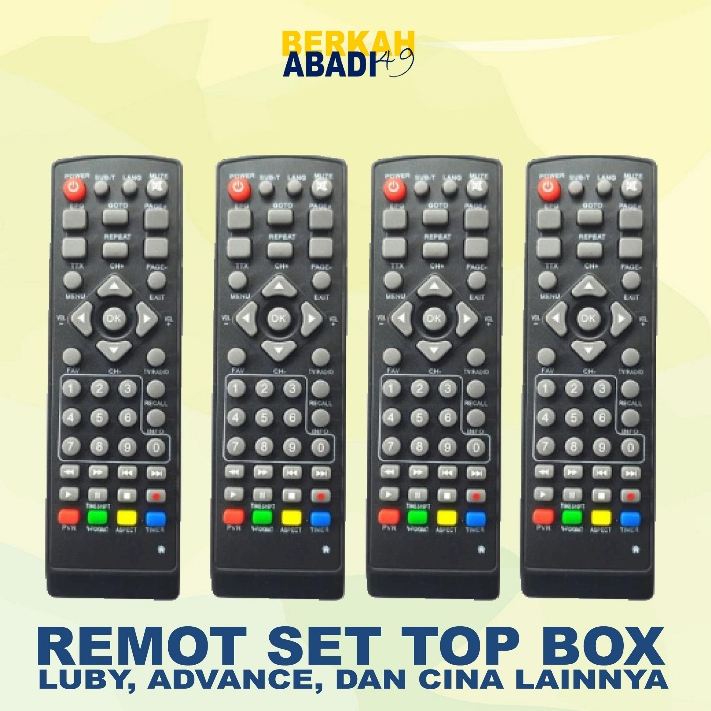 Remot Remote STB Set Top Box Lubby Luby Advance Beco dan Merk Cina Lainnya