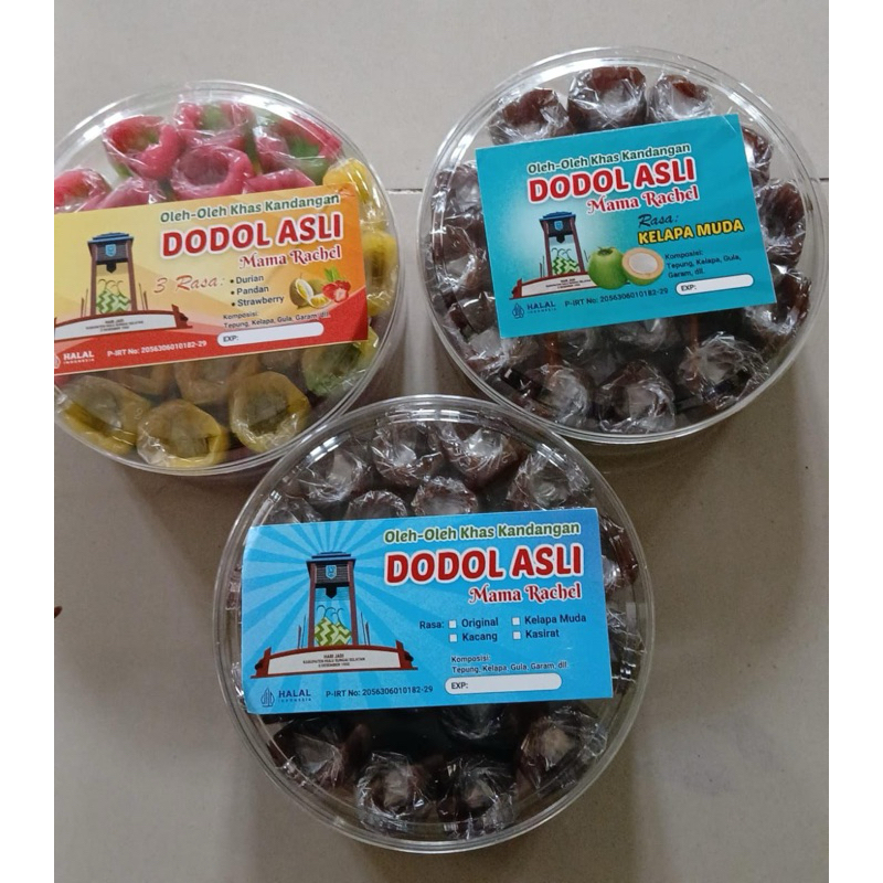

dodol kemasan toples bulat merk MAMA RACHEL