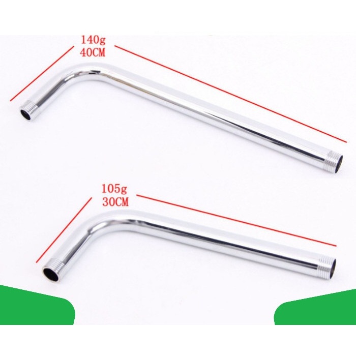 Pipa Shower / arm shower / pipa tiang shower 40 cm kualitas baik