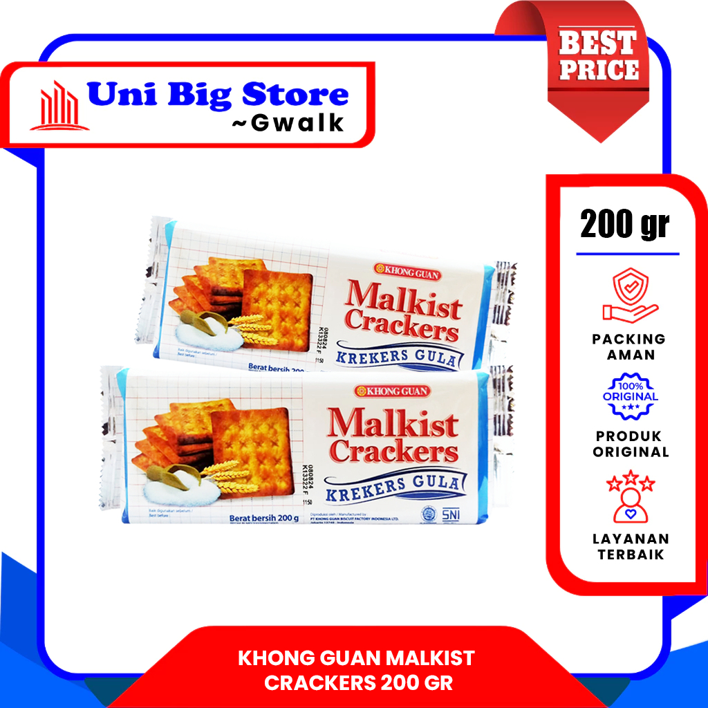 

KHONG GUAN MALKIST CRACKERS BISKUIT KREKERS - 200 gr