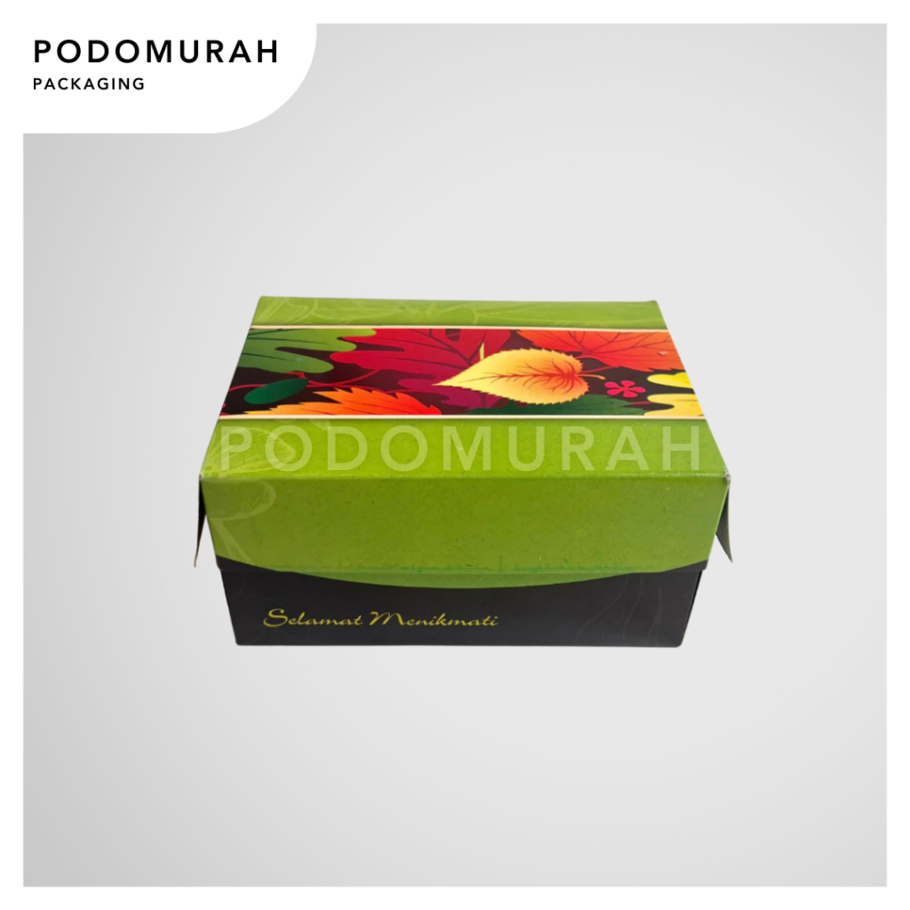 

Dus Aqua T 14x10x7 / Box Makanan Snack Daun / Meal Box / Dus Catering Jajanan / Wadah Makanan