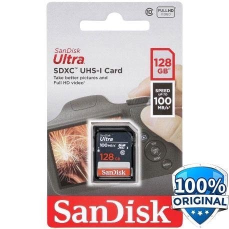 SD Card SanDisk Ultra SDXC 128GB 100MB/s SDSDUNR-128G Resmi Original