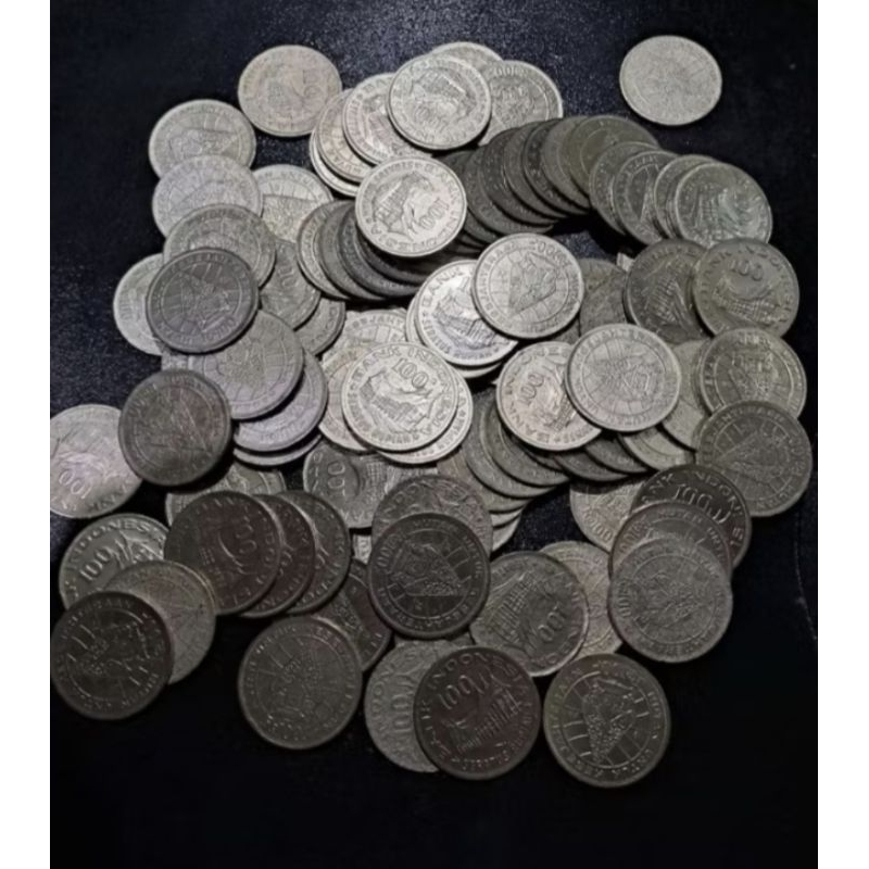 uang koin jadul 100 tipis tahun 1978 untuk koleksi/bekas