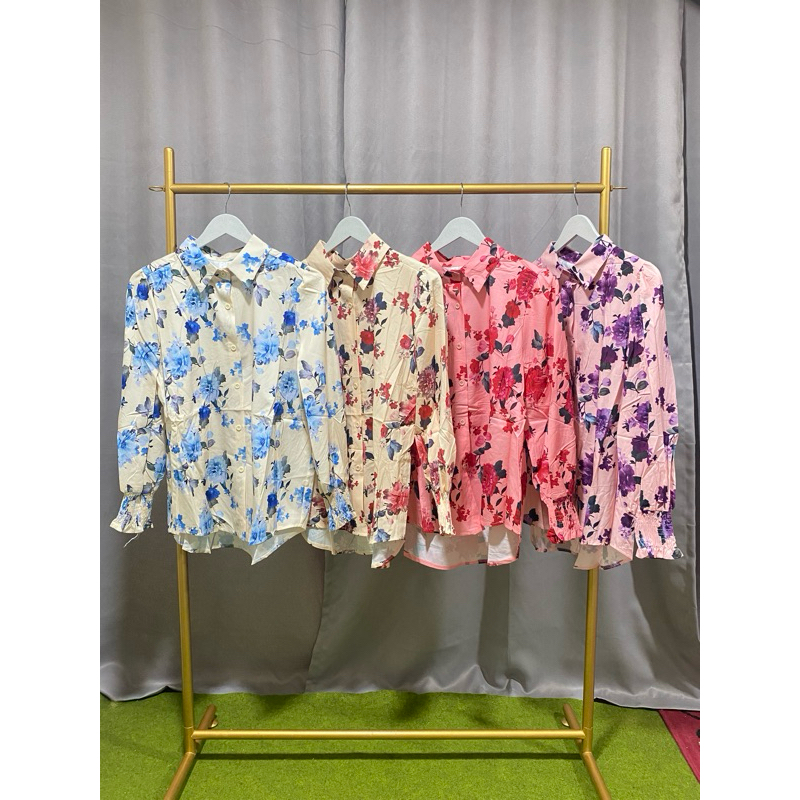 atasan motif bunga