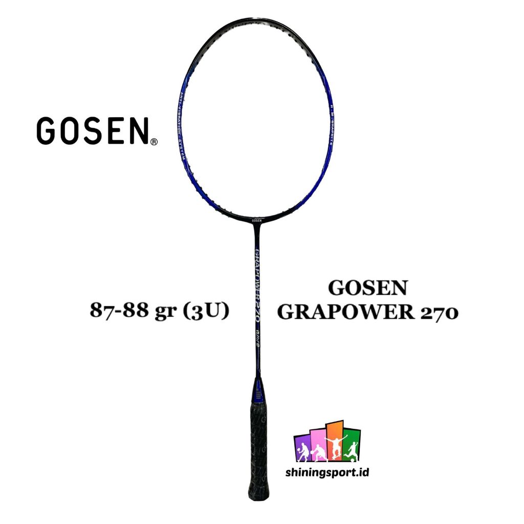 Raket Badminton Gosen Grapower 270 (+ Free Kaos & Towel Grip 2 pcs)