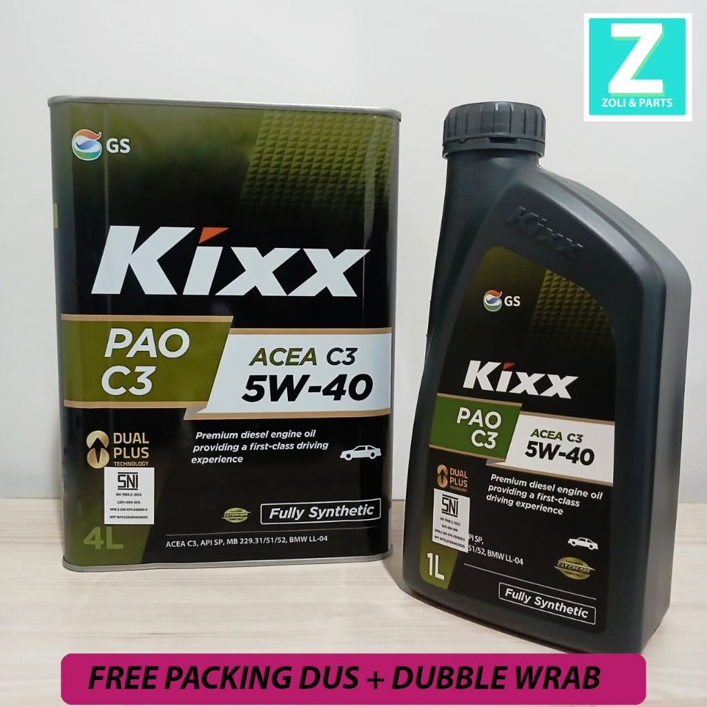 KIXX PAO 4Liter + 1Liter Oli Mobil Diesel