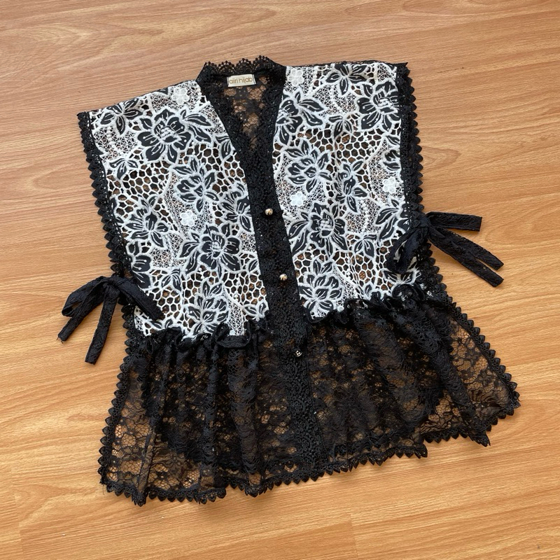 outer brokat kondangan/vest brokat/outer wanita/vest tulle/outer wisuda