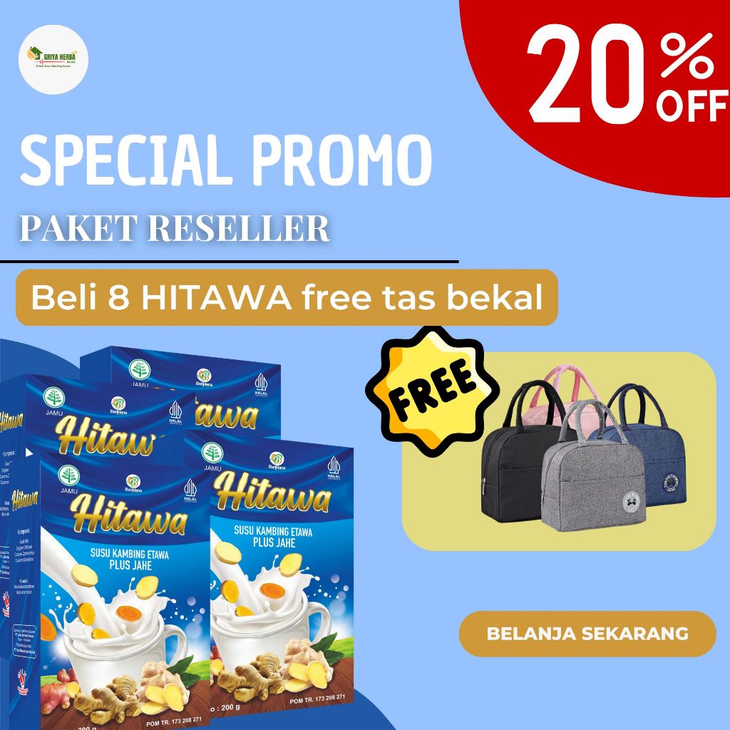 

HITAWA spesial promo beli 8 free tas bekal anak