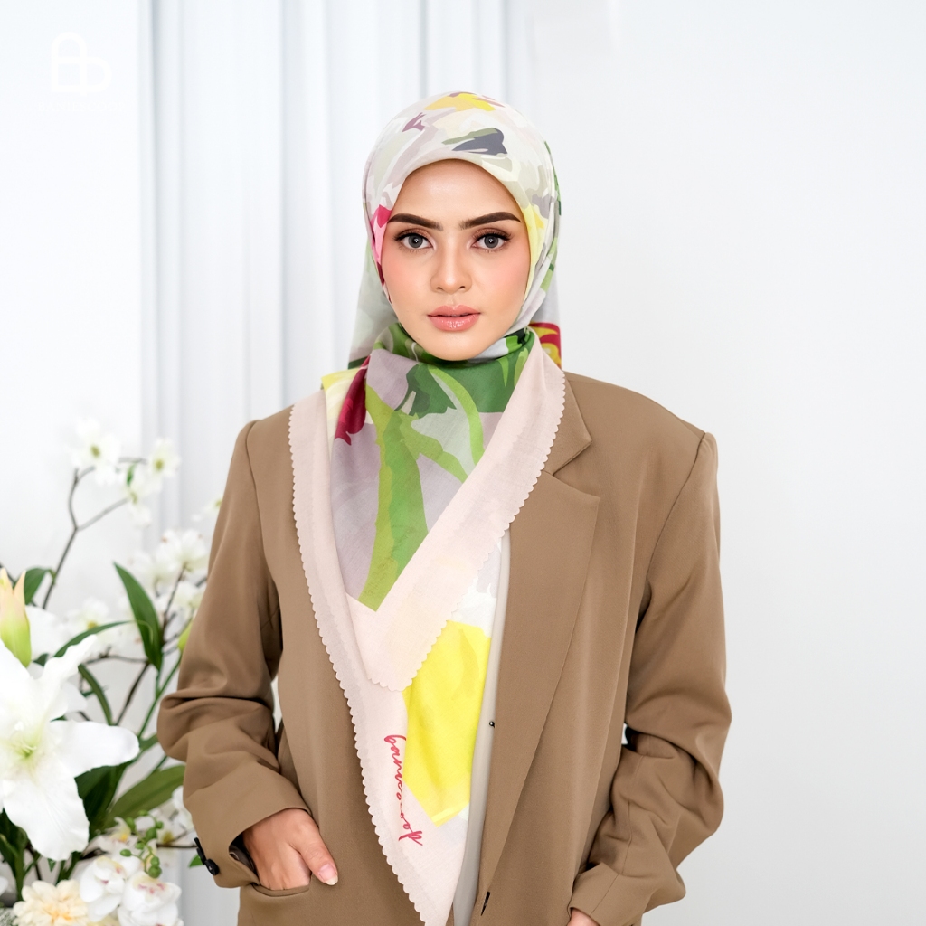 Hijab Modern / Scarf / Kerudung  Baniescoop Original warna Kylie Cream