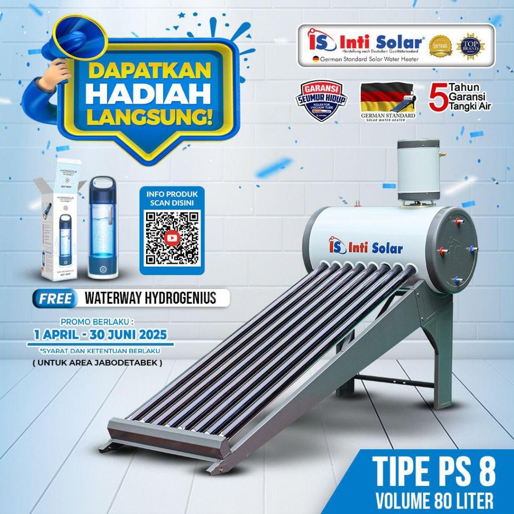 Solar Water Heater Pemanas Air Tenaga Surya INTI SOLAR PS 8 80 liter