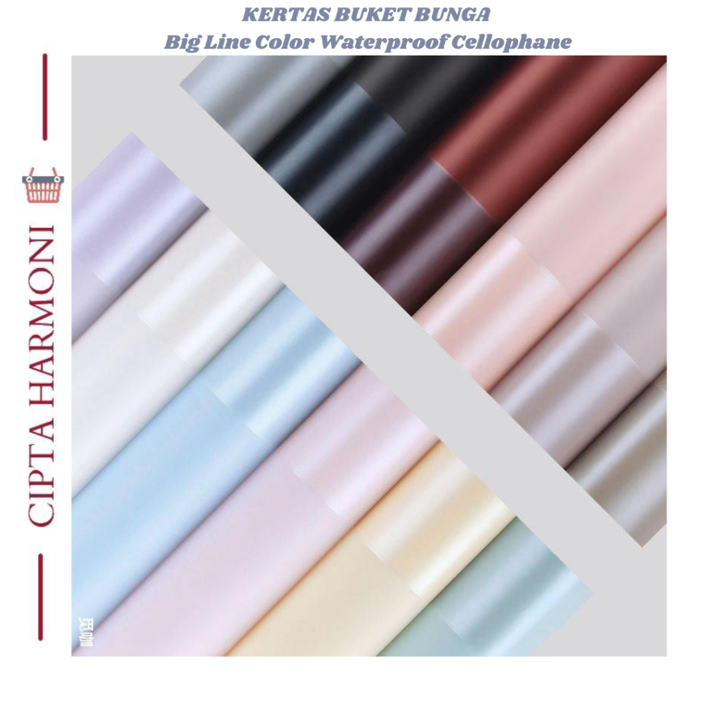 

Flower Wrapping Paper Big Line Color Waterproof Cellophane Kertas Buket KB104