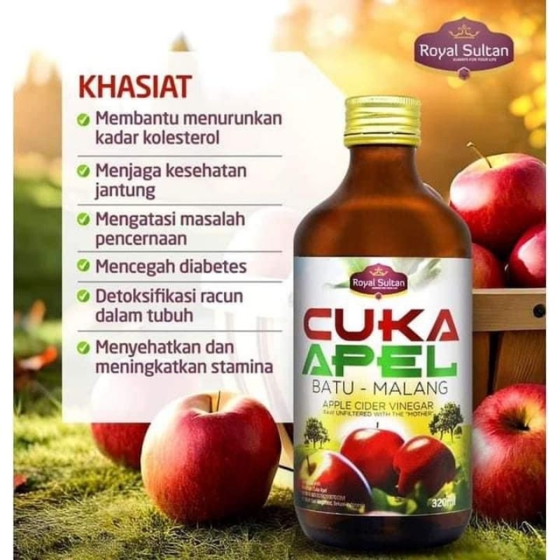 

Cuka Apel Batu Malang Royal Sultan | Apple cider Vinegar Organic - 320ml