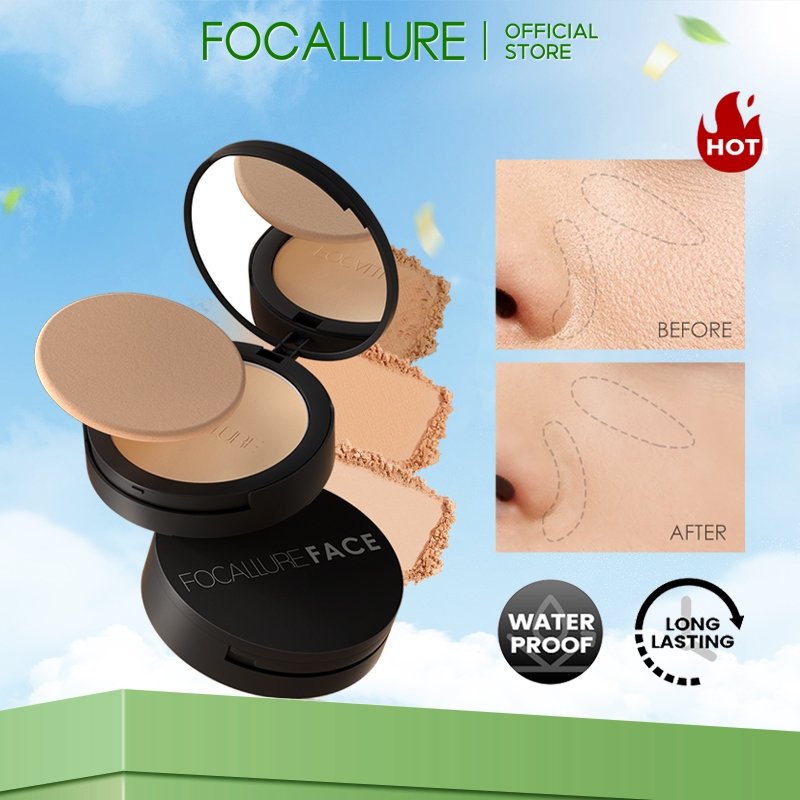 FOCALLURE Oil-control Pressed Powder-Matte Bedak Padat