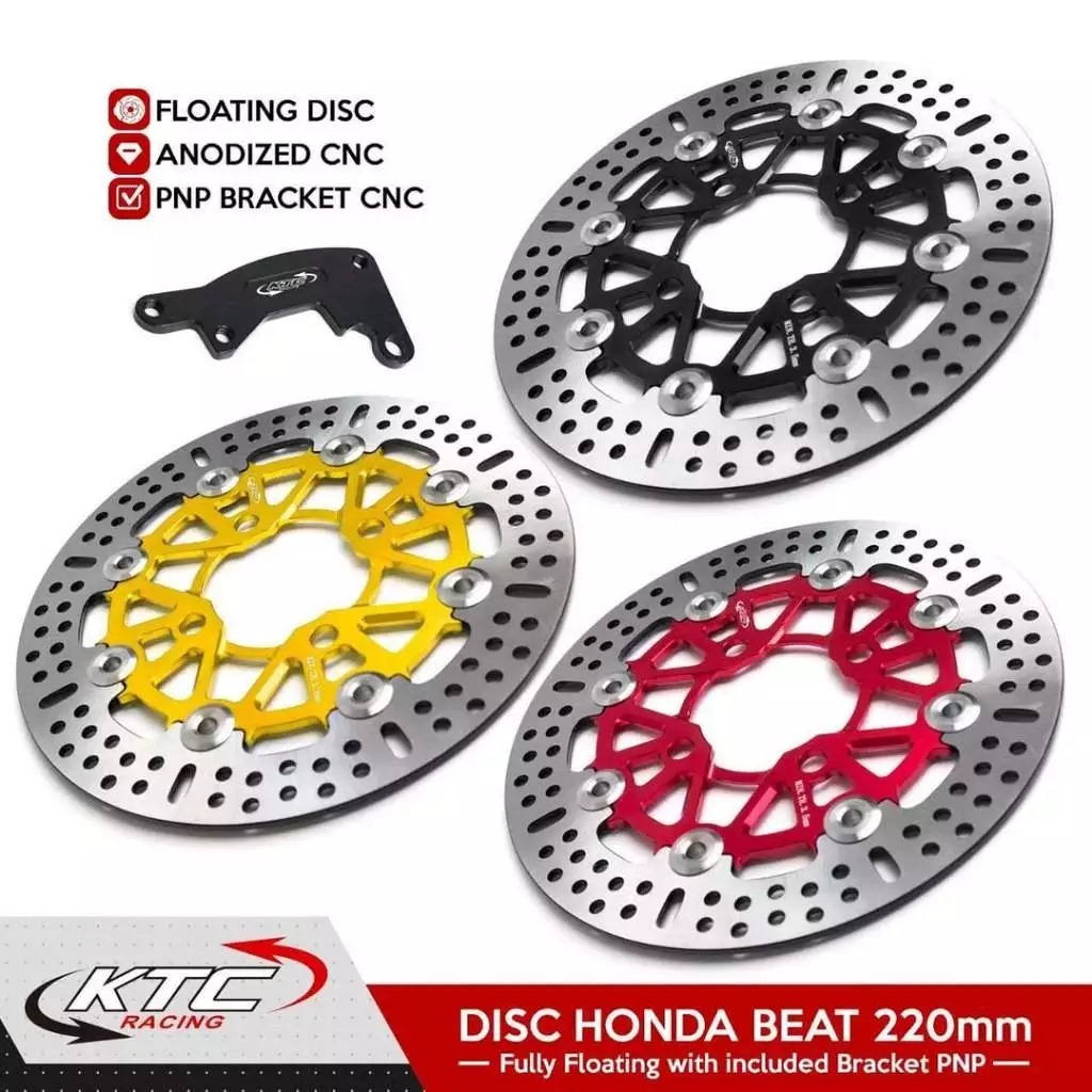 Piringan Cakram Depan Ktc 220mm Disc Disk Brake Ktc Floating Beat Pop Beat Deluxe Beat Fi New Scoopy