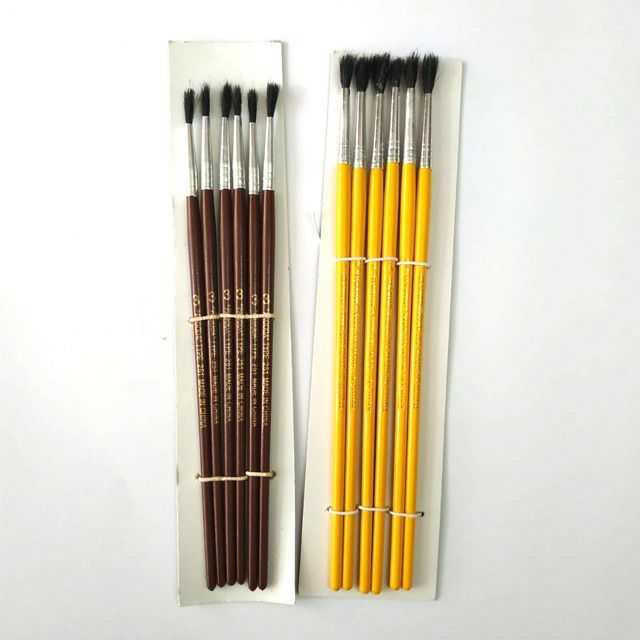 

Kuas Lukis Cat Air No. 3 & 4 isi 6 pcs / Kuas Lukis