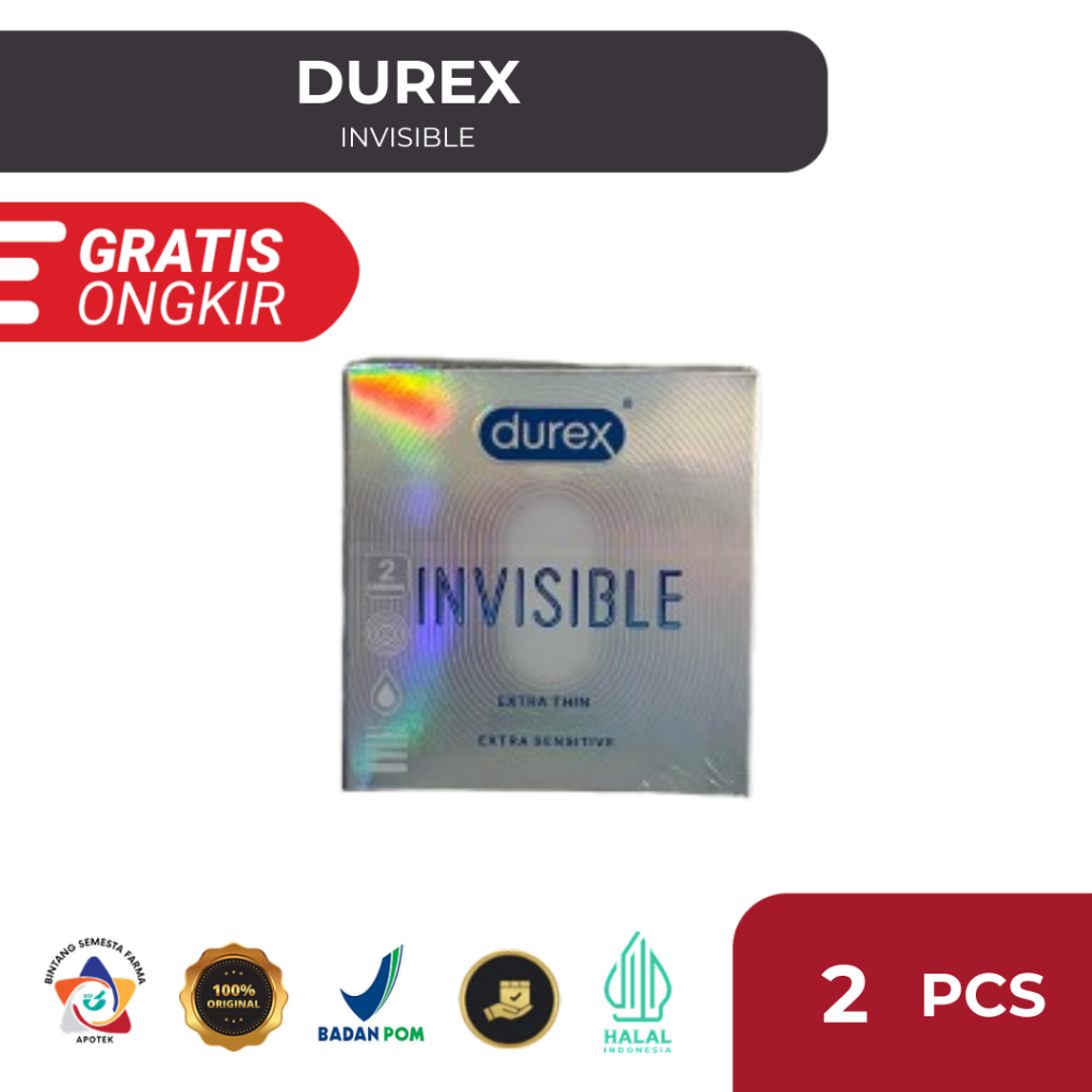 Kondom Durex Invisible isi 2 Pcs - Kondom Tipis Durex