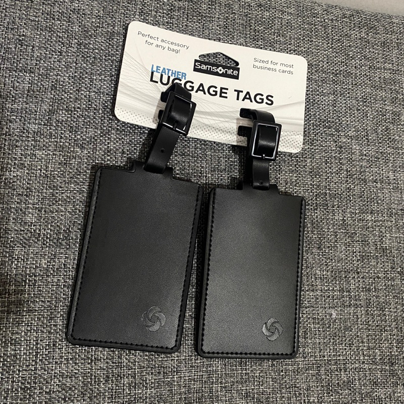 Samsonite Leather Lugage Tags / Tag Koper 100% Original