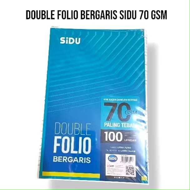 

Kertas Double Folio Bergaris SiDu (100 Lembar) / Double Folio