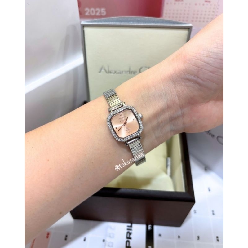 Alexander Christie AC 2B72 LH Original Bergaransi Jam Tangan Rantai Pasir Wanita