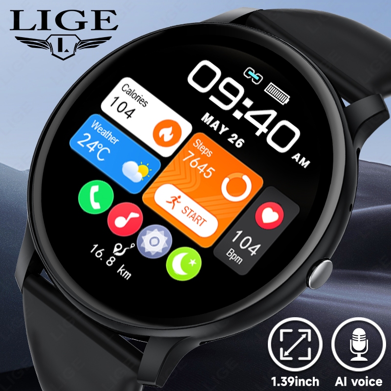 LIGE Jam Tangan Pintar Original Anti air Olahraga Multifungsi Smartwatch Pria Perempuan