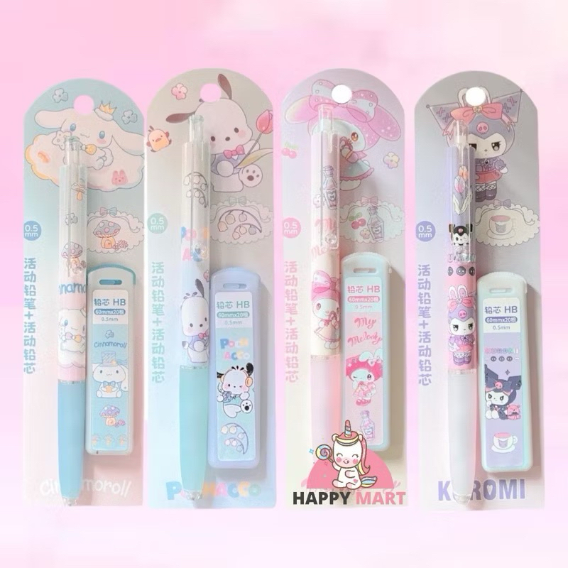 

Pensil Mekanik Set Isi Pensil Motif Kuromi / Cinnamoroll / Melody
