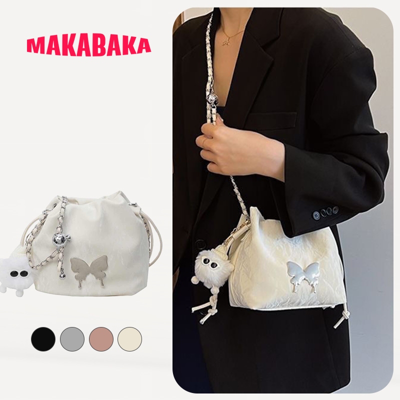 Tas Wanita Tas Kuliah Wanita Tas Ember Kupu-kupu Tas Fashion Tas Ember Sling Bag Korea Tas Slingbag